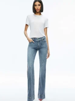 Rey Side Zipper Wide Leg Jean
