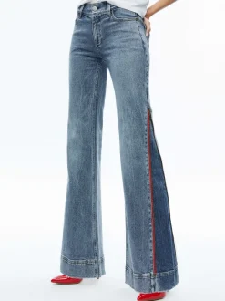 Rey Side Zipper Wide Leg Jean