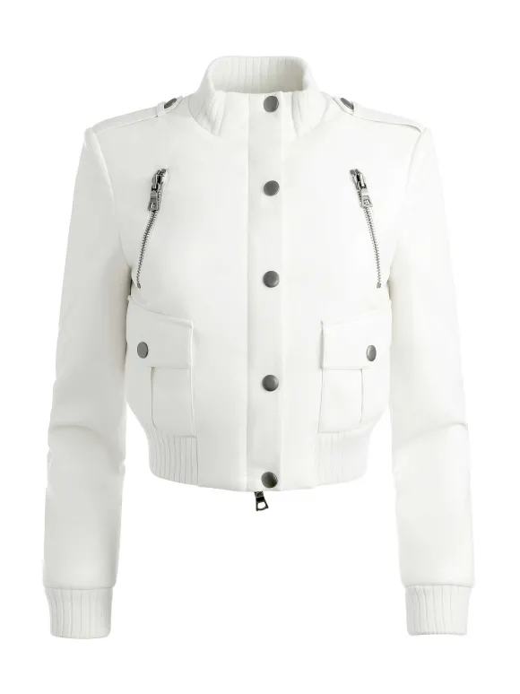 Ria Vegan Leather Moto Jacket