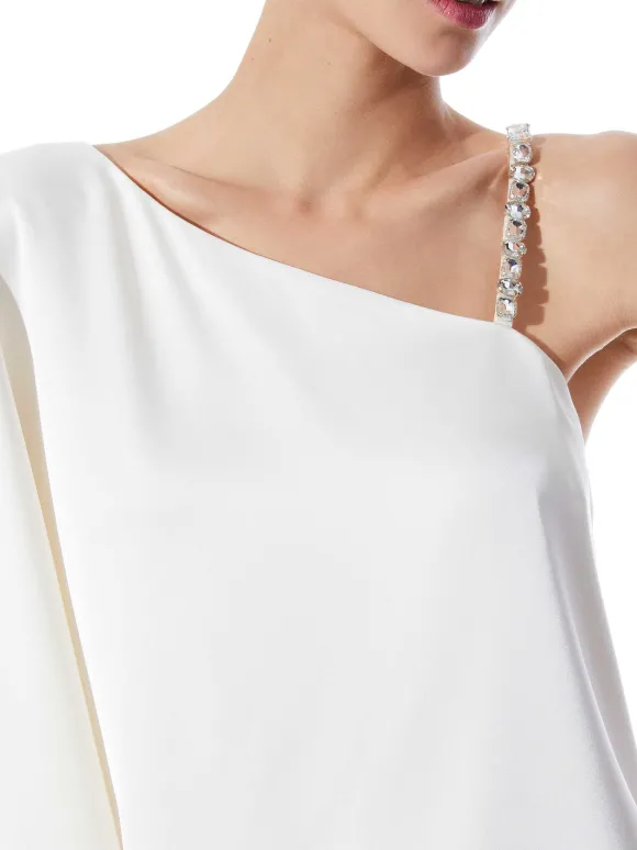Riko One Shoulder Embellished Strap Top
