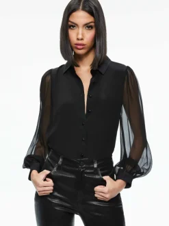 Roanne Blouson Sleeve Button Down