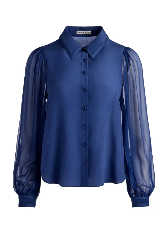 Roanne Blouson Sleeve Button Down