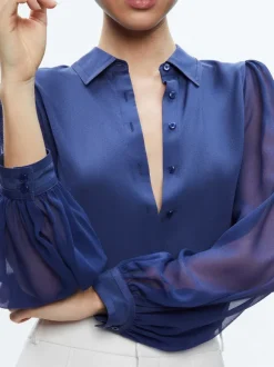 Roanne Blouson Sleeve Button Down