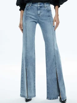 Sedona Low Rise Center Front Slits Flare Jean
