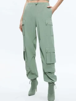 Shara Mid Rise Parachute Cargo Pants