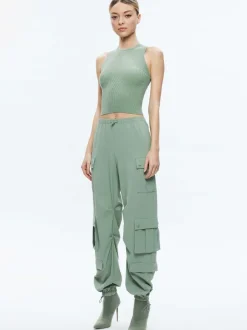 Shara Mid Rise Parachute Cargo Pants