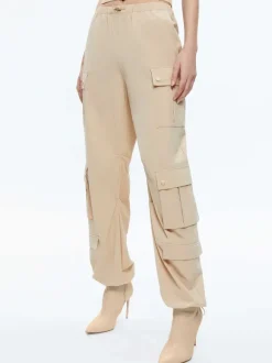 Shara Mid Rise Parachute Cargo Pants
