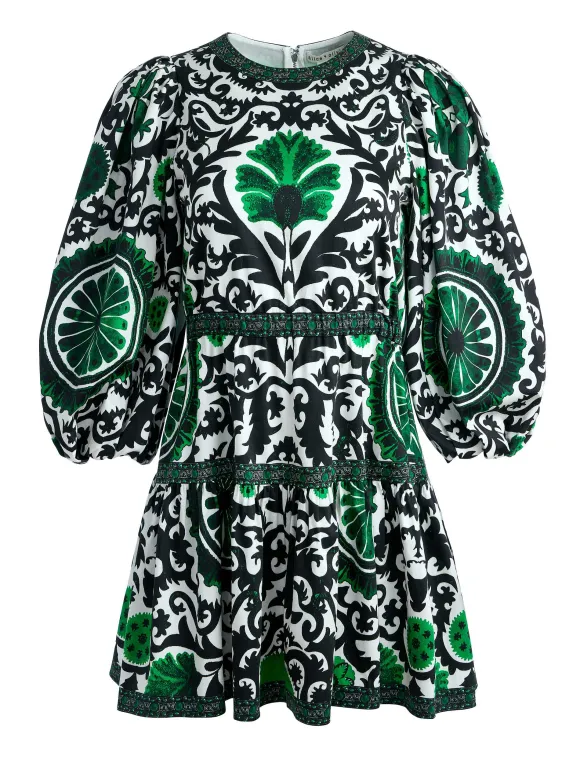 Shayla Pleated Sleeve Tiered Dress