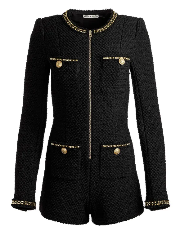 Shiloh Gold Zipper Romper