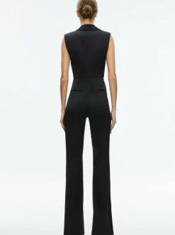 Shoshanna Sleeveless Tuxedo Jumpsuit
