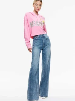 Sunny Boxy Cropped Hoodie