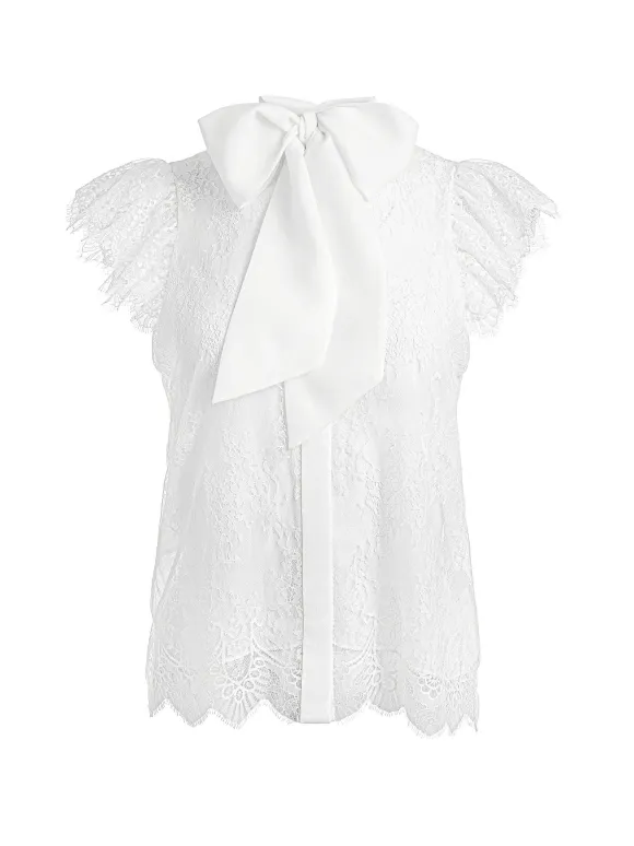 Talulah Ruffled Lace Blouse