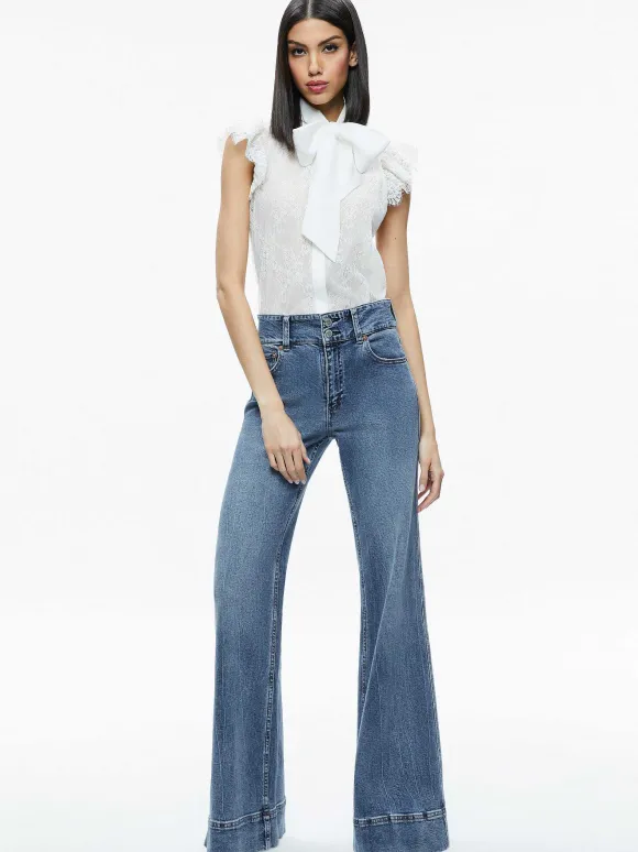 Talulah Ruffled Lace Blouse