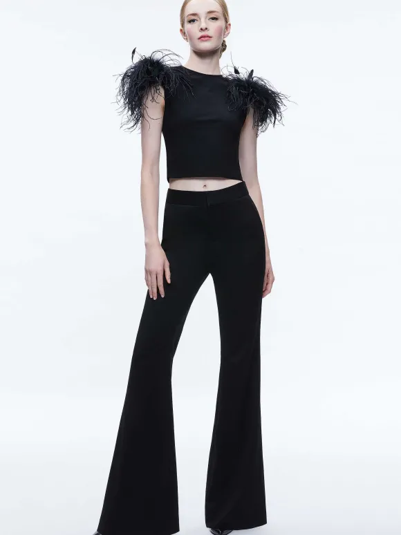 Tamica Feather Detail Top