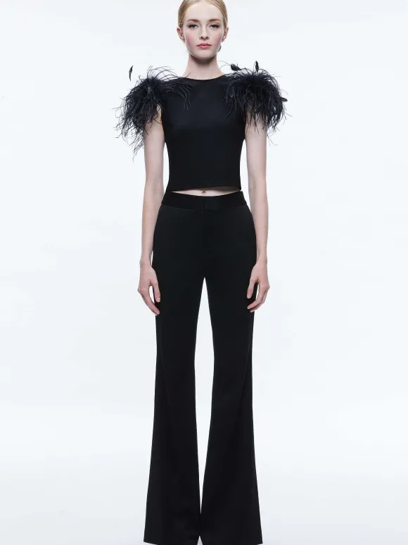 Tamica Feather Detail Top