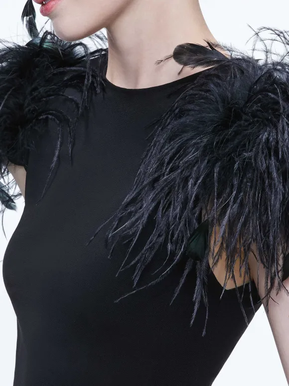 Tamica Feather Detail Top