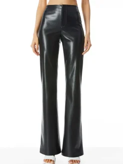 Teeny Vegan Leather Flare Pant