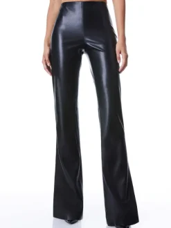 Teeny Vegan Leather Side Slit Pant