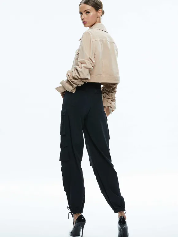 Tiff Denim Jacket With Bow Sleeve