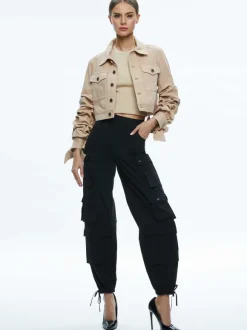 Tiff Denim Jacket With Bow Sleeve