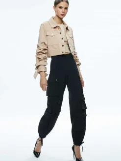Tiff Denim Jacket With Bow Sleeve