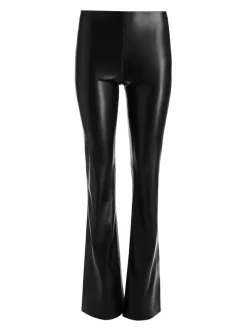 Tina Vegan Leather Split Hem Pant
