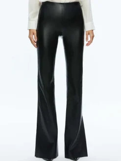 Tina Vegan Leather Split Hem Pant