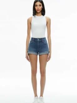 Trish Low Rise Baggy Short With Raw Hem