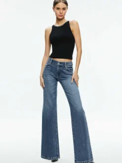 Val Crystal Fringe Cutout Tank