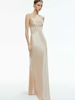 Valentina Draped Corset Maxi Dress