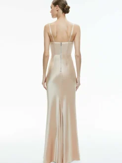 Valentina Draped Corset Maxi Dress