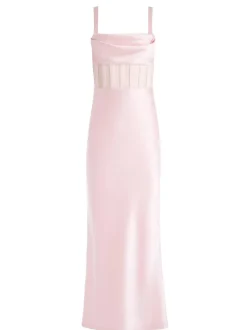 Valentina Draped Corset Maxi Dress
