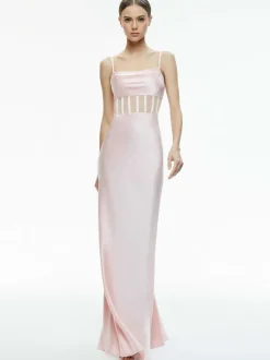 Valentina Draped Corset Maxi Dress