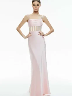 Valentina Draped Corset Maxi Dress