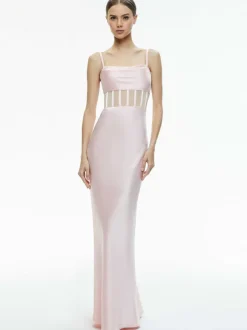 Valentina Draped Corset Maxi Dress