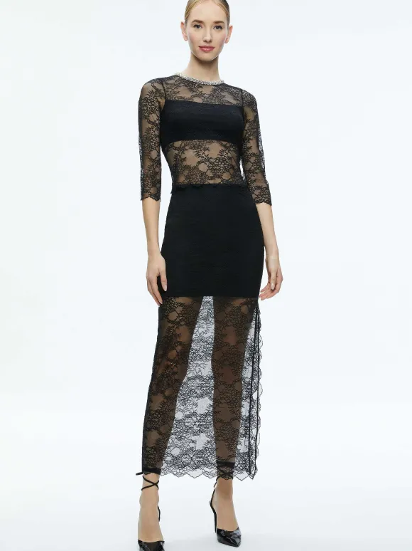 Vanita Embellished Neck Lace Crop Top