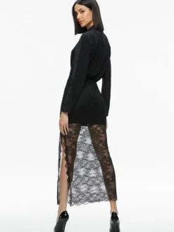 Vanita Embellished Neck Lace Crop Top + Iyanna Lace Maxi Skirt