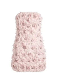 Velia Embellished Strapless Mini Dress