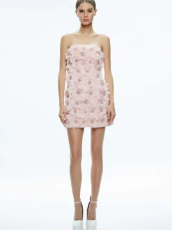 Velia Embellished Strapless Mini Dress