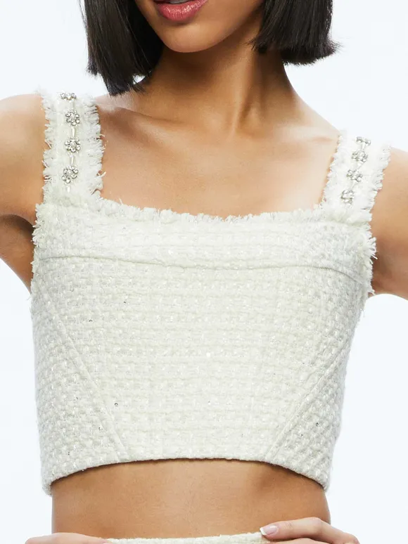 Vicenta Embellished Structured Corset + Ecenia Mini Skirt