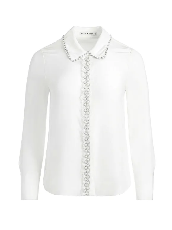 Willa Embellished Placket Top