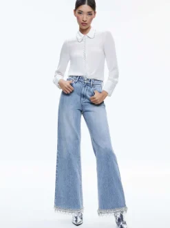 Willa Embellished Placket Top