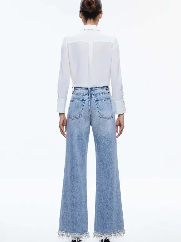 Willa Embellished Placket Top
