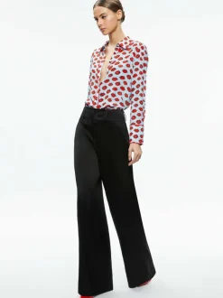 Willa Placket Top With Piping