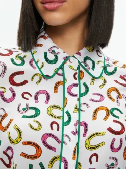 Willa Placket Top With Piping