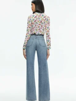 Willa Placket Top With Piping