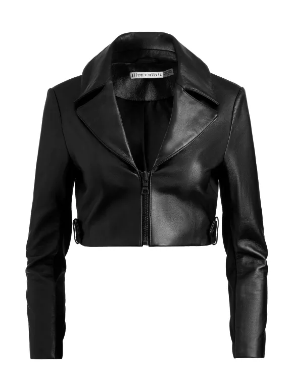 Yardley Leather Cropped Jacket